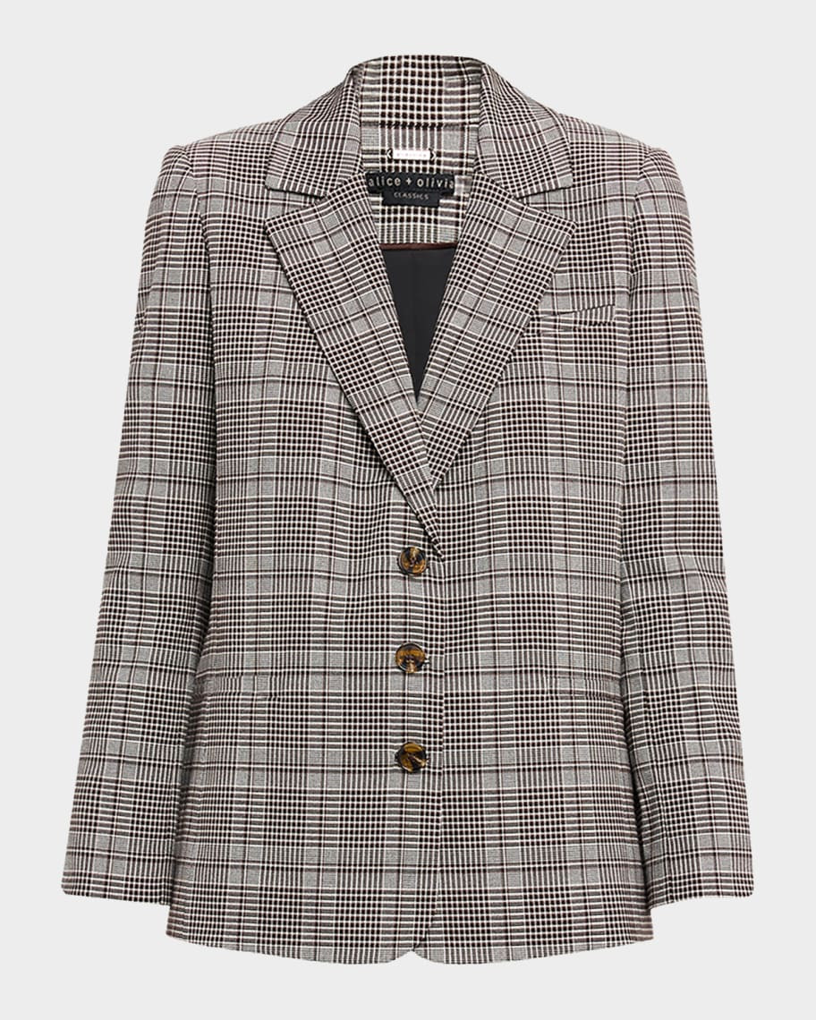 Michael Plaid Boxy Blazer | Neiman Marcus