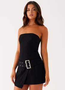All For You Strapless Mini Dress - Black | Peppermayo (Global)