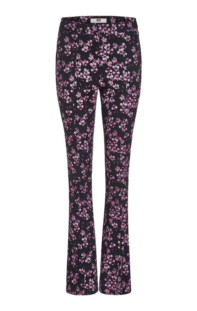 Floral-Print Stretch Twill Pants | Etcetera