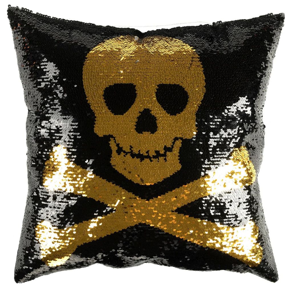 Skull And Crossbones Decorative Pillow | Lush Decor