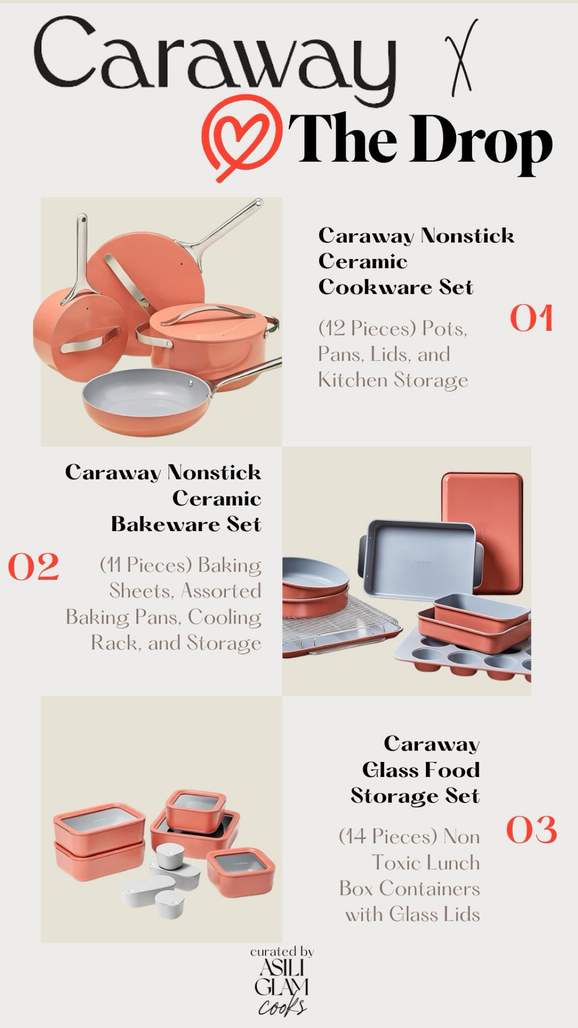 Caraway cookware essentials 😍😍