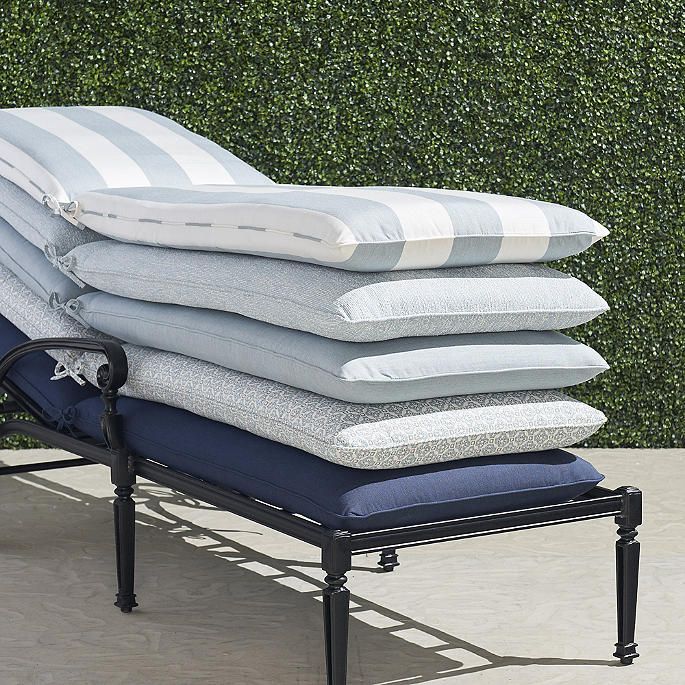 Single-Piped Outdoor Chaise Cushion | Frontgate | Frontgate