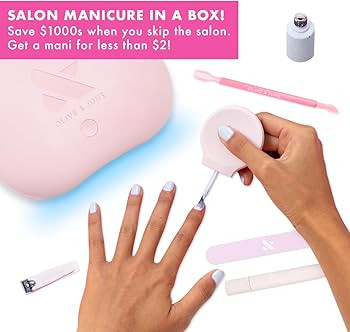 Olive & June Gel Mani System Set | Includes Nail Tools, Peel-Off & Gel Base Coats, Top Coat, LED ... | Amazon (US)