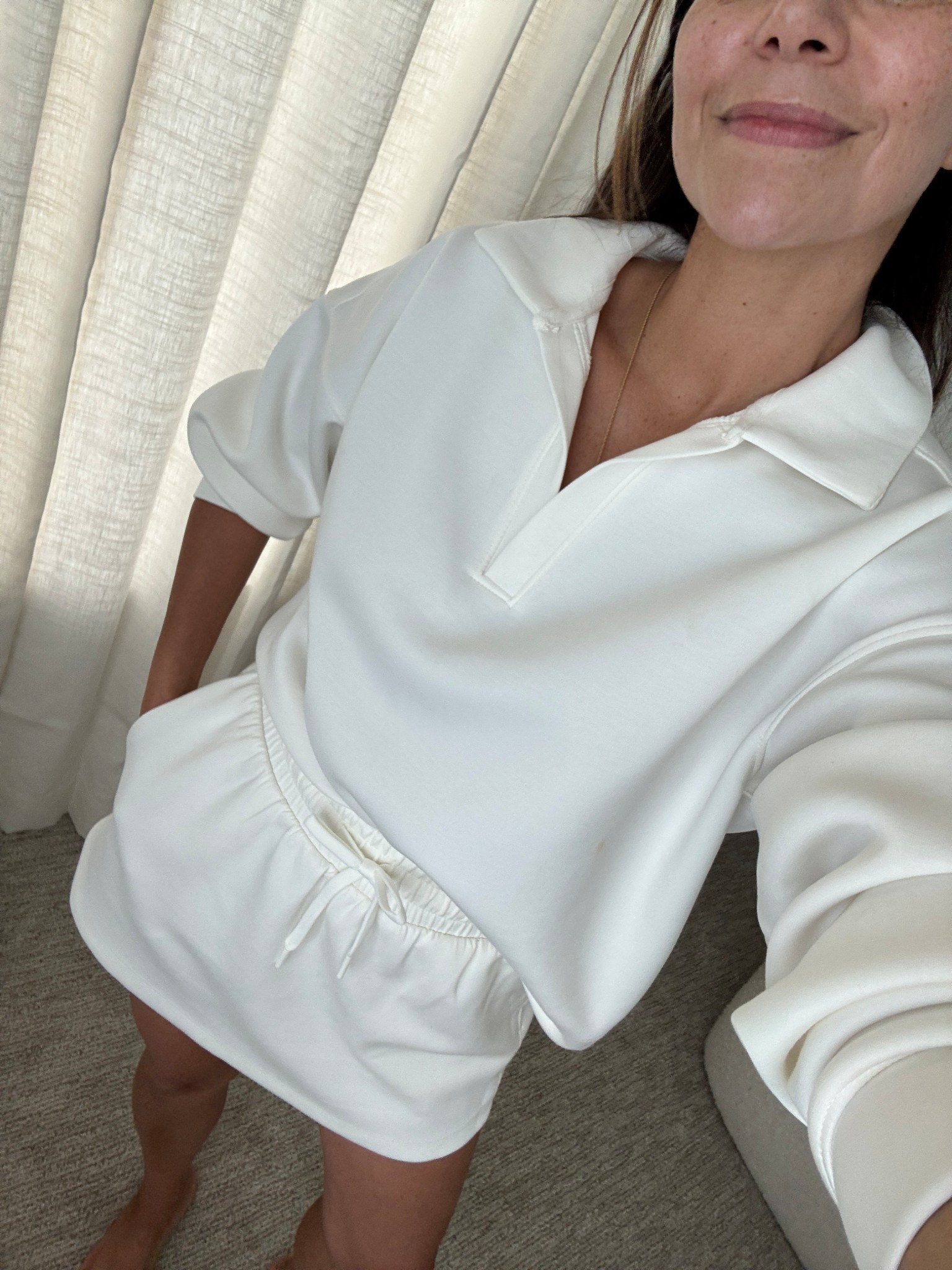 This $55 Target set is such a good find. The polo sweatshirt and matching skort are lightweight, soft, and feel way more expensive than they are. Easy to wear for tennis, errands, or just a comfy day at home.

Wearing size small in both, runs true to size.

Target activewear, matching set, polo sweatshirt, performance skort, tennis style, elevated basics, affordable finds

#LTKactive #targetstyle #ltkunder100 #affordablefashion #athleisurestyle #matchingset #targetfinds #casualstyle #momstyle #sportychic 