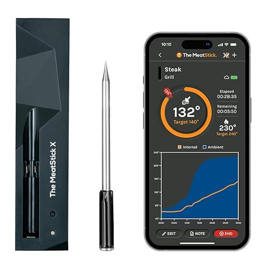 MeatStick X Set | Wireless Meat Thermometer with Bluetooth | 260ft Range | for BBQ, Kitchen, Smok... | Amazon (US)