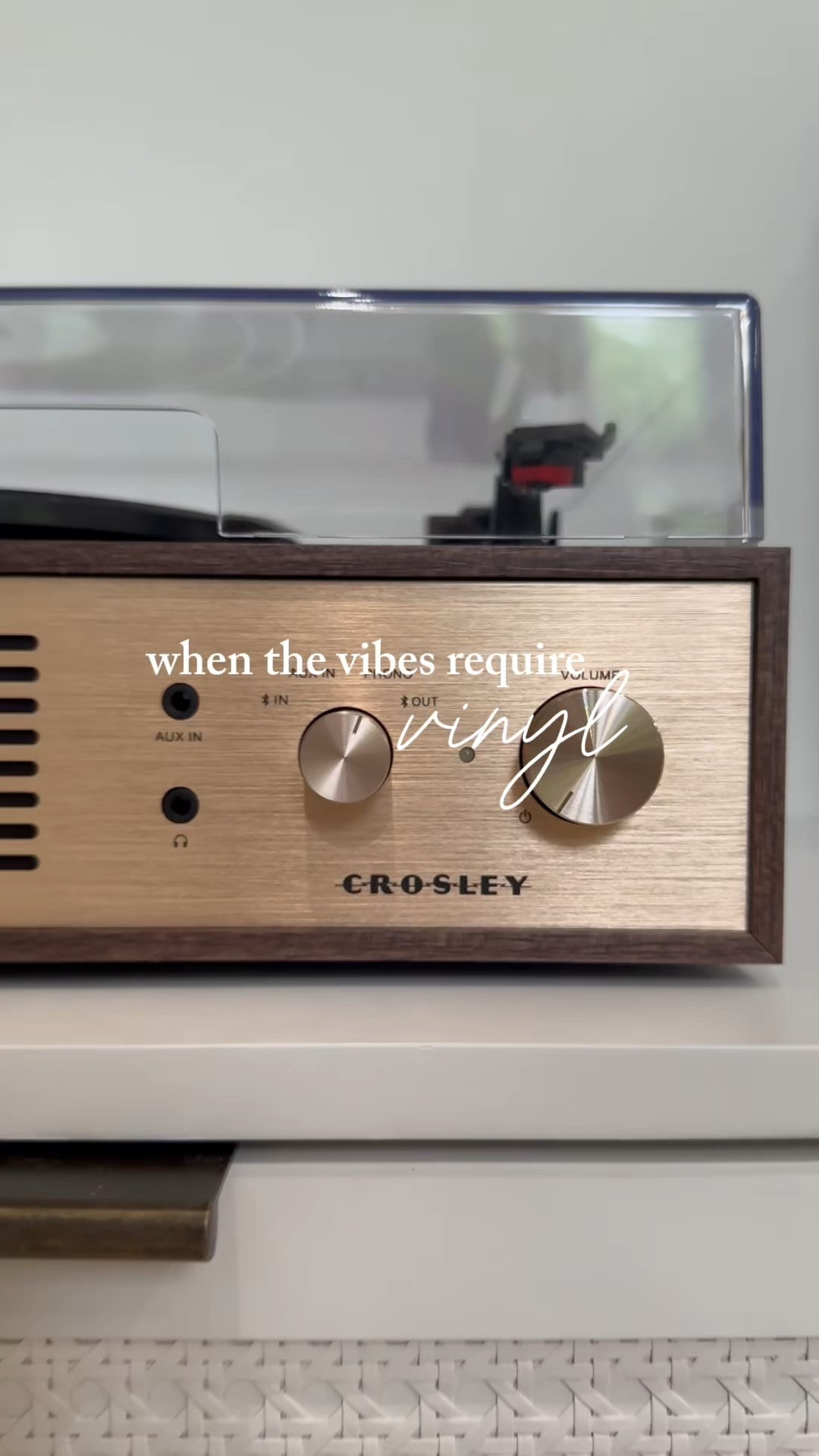 When the vibes require vinyl.

This brass and walnut Crosley record player is *chef’s kiss*. Plus, the sound quality and Bluetooth capability is awesome!

10/10 recommend for the music lovers who also appreciate a pretty aesthetic.

#LTKSaleAlert #LTKHome #LTKParties