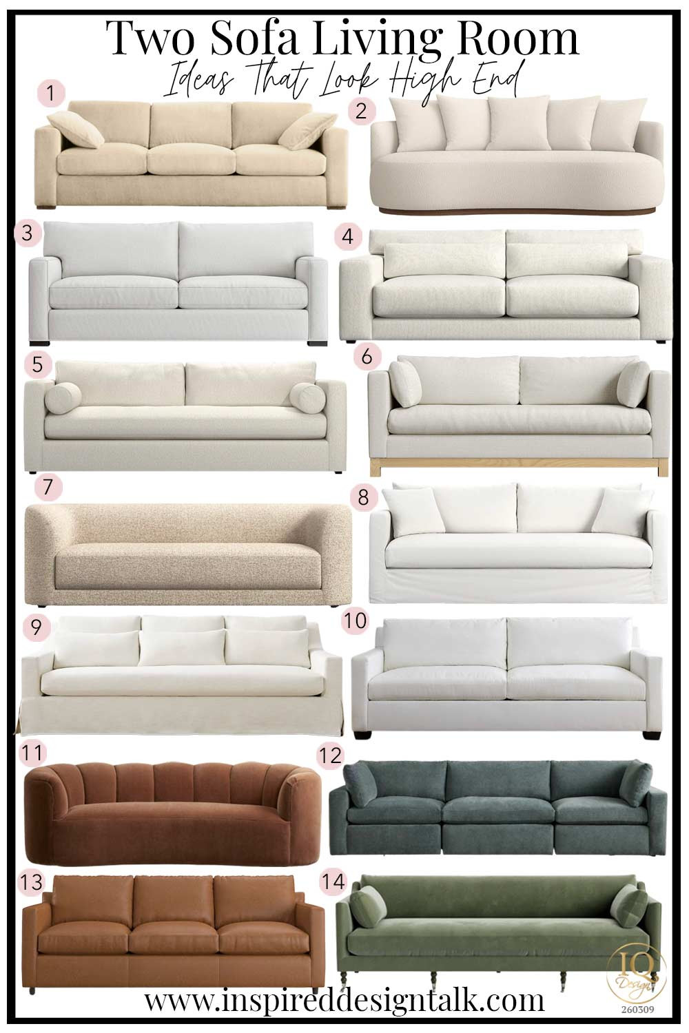 If you're wondering how to arrange two sofas in a living room, this video shows the designer layouts that actually work. I’m sharing the most common ways designers use two sofas, including facing sofas, L-shape layouts, sofas with accent chairs, and curved sofa layouts you often see in stores like Crate & Barrel, Pottery Barn, Arhaus, and Lulu & Georgia. 

1. Fur Sofa

2. Curved Sofa

3. Two Seat Sofa

4. Wide Track Arm Sofa

5. Bench Sofa

6. Wood Base Sofa

7. Contour Sofa

8. Slipcovered Bench Sofa

9. Slope Arm Slipcovered Sofa

10. Square Arm Sofa

11. Cinnamon Velvet Curved Sofa

12. Blue Modular Sofa

13. Leather track Arm Sofa

14. Moss Green Velvet Sofa 

 #LTKSeasonal #LTKOver40 #LTKHome