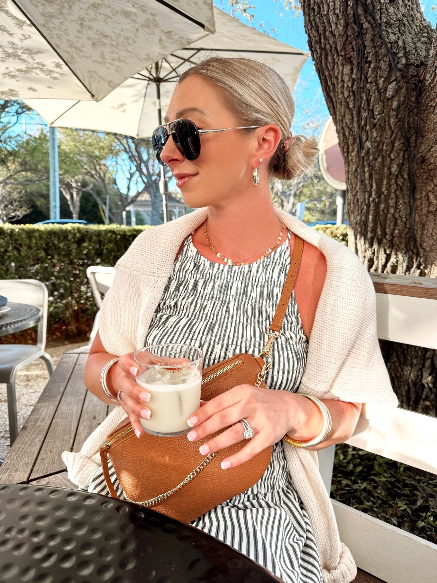 Obstinate Daughter for dinner in Sullivans Island 🩵 Size XS dress (runs big) —FAVE BAG EVER!! 

Beach vacation, dinner OOTD, summer outfits, summer fashion 

#LTKPetite #LTKdayinmylife #LTKootd