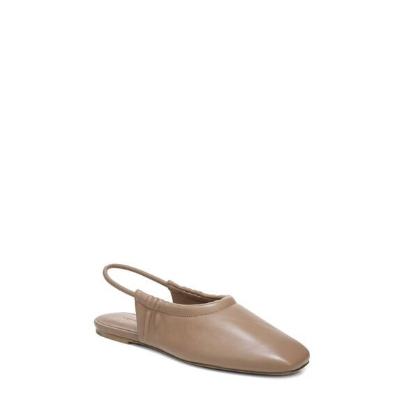 VINCE. Womens Brown Slingback Cadya Square Toe Slip On Leather Mules 5.5 M | Poshmark