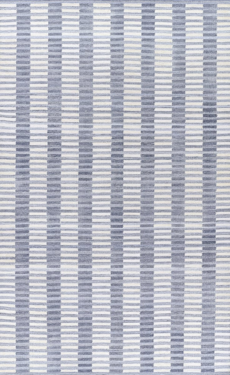 Caicos CAI-2 Blue Handwoven Striped Outdoor Area Rug | Rugs Direct