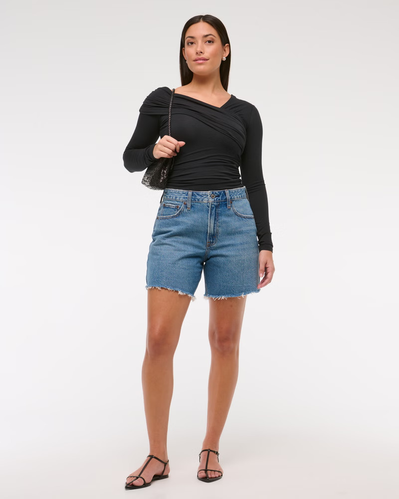 Curve Love High Rise Loose Short | Abercrombie & Fitch (US)