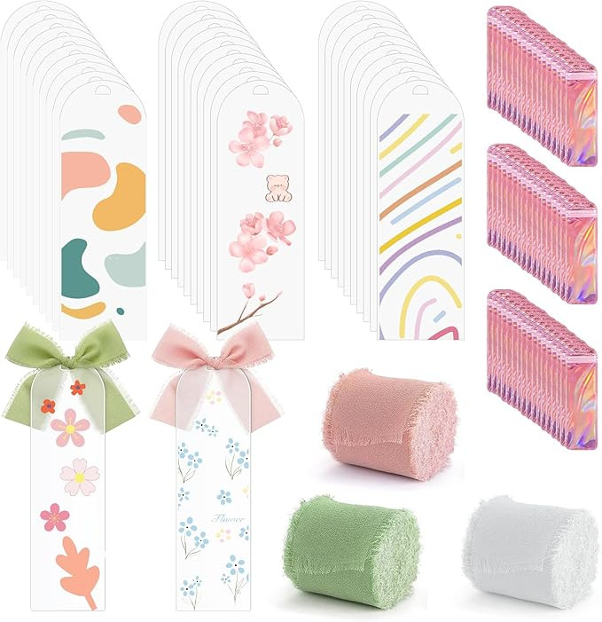 30 Pcs Acrylic Bookmark Blanks, Acrylic Blanks, Clear Acrylic Bookmarks for Reading Lovers DIY Cr... | Amazon (US)