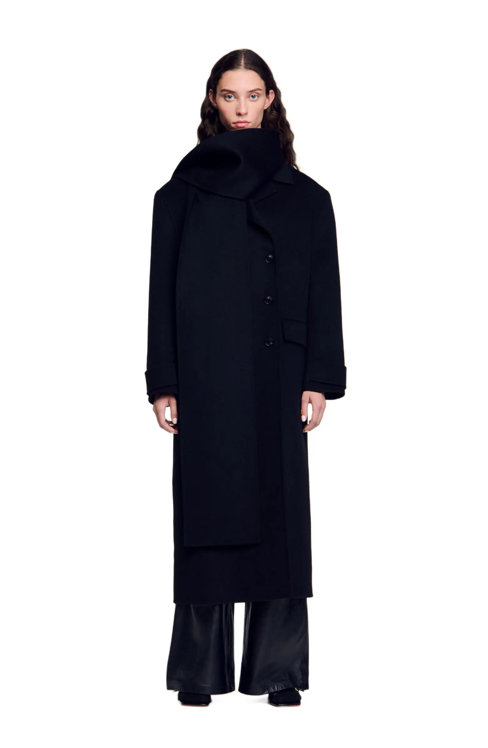 SANDRO Oversized wool coat | Nordstrom | Nordstrom