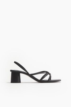 Strappy Heeled Sandals - High heel - Light beige - Ladies | H&M US | H&M (US + CA)