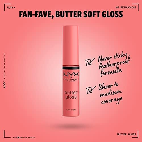 NYX PROFESSIONAL MAKEUP Butter Gloss, Non-Sticky Lip Gloss - Creme Brulee (Natural) | Amazon (US)
