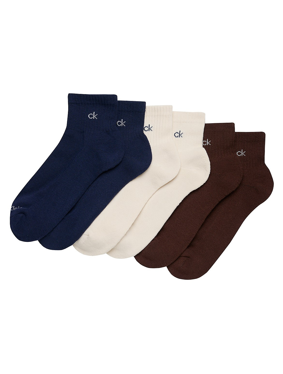 Calvin Klein Men's Basic Cushion Quarter 6-Pack Socks - Navy | Calvin Klein (US)