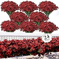 ColoPlay 24 Bundles Artificial Mums for Outdoors/Indoors Faux Mums for Outdoor Planters, Fall Flo... | Amazon (US)