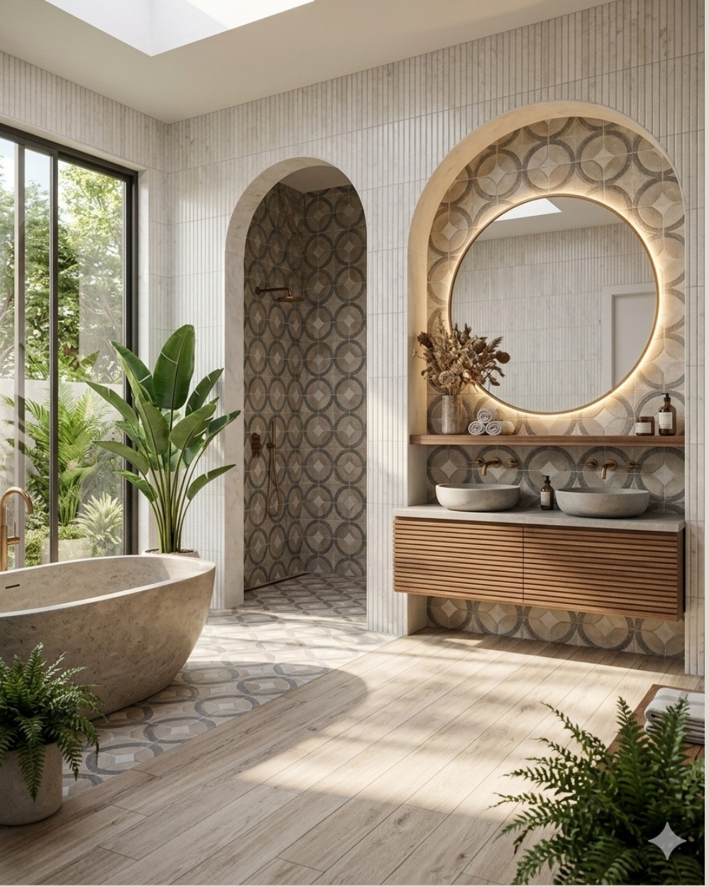 Combined these tiles ideas and with the help of AI created this modern neutral Bathroom shower and tub combo! 
Grout recommendation; light so it’s seamless! Epoxy grout is the best to clean and it’s super resistant for showers. 

Make sure to purchase tile samples to make sure it still works in your lighting!  If you have question, just comment below.

#interiors #woodlooktile #patterntile #bath #tub #home #decor #schulter #neutralshowers #neutralbath #tileideas #tiledesignideas

#LTKHome #LTKTall #LTKSwim