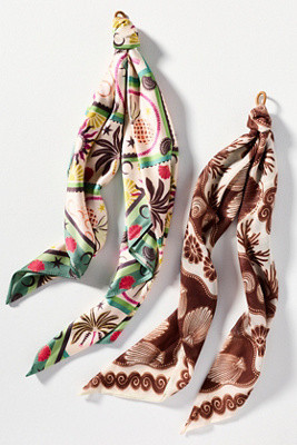 Neutral Patterned Hair Scarves, Set of 2 | Anthropologie (US)