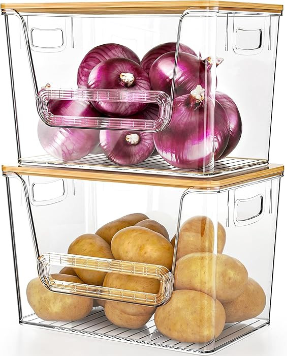 Delamu 2 Set Pantry Organizers and Storage, Trash Bag Holder Under Sink Organizer for 4-13 Gal Ba... | Amazon (US)