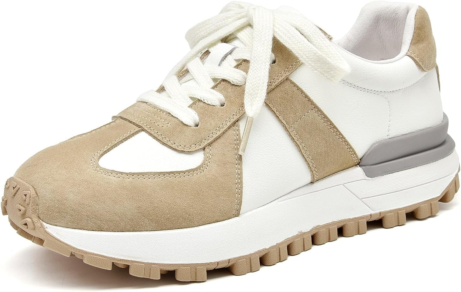 BEAU TODAY Womens Platform Sneakers, Fashion Chunky Platform Sneakers for Women, Retro Casual Wal... | Amazon (US)