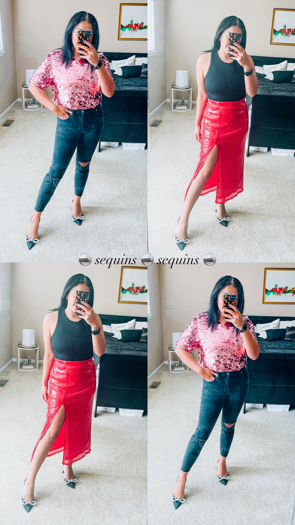 Sequin top
Sequin skirt
Size s in both
Under $50 holiday finds
Holiday outfits


#LTKfindsunder50 #LTKHoliday #LTKparties