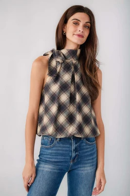 THML Plaid Halter Top | Social Threads