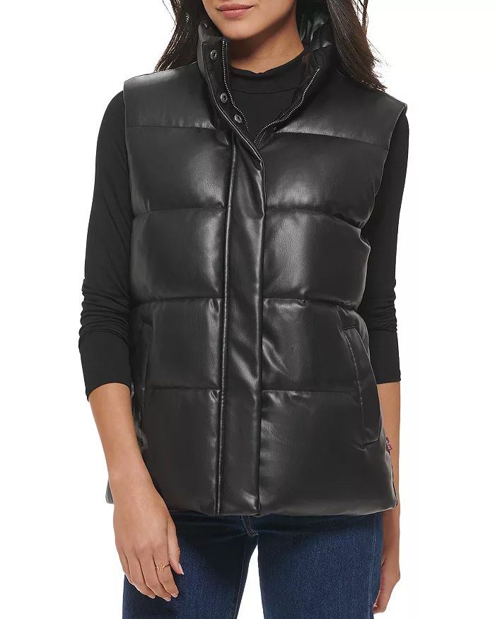 Faux Leather Puffer Vest | Bloomingdale's (US)