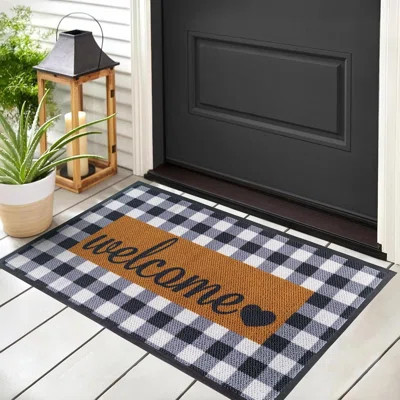 Sturdy Welcome Mat - Extra Durable Door Mat - Dirt Trapping Front Doormat Outside Entrance - Welcome Matt Outdoor - Non Slip Backing Doormat, Patio Ou | Wayfair North America