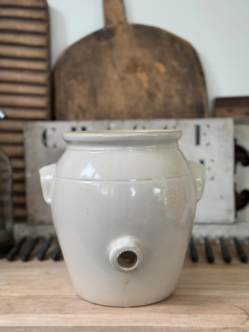 Antique French Glazed Stoneware Crock Vintage French Confit Pot Vintage Confit French Kitchenware... | Etsy (US)