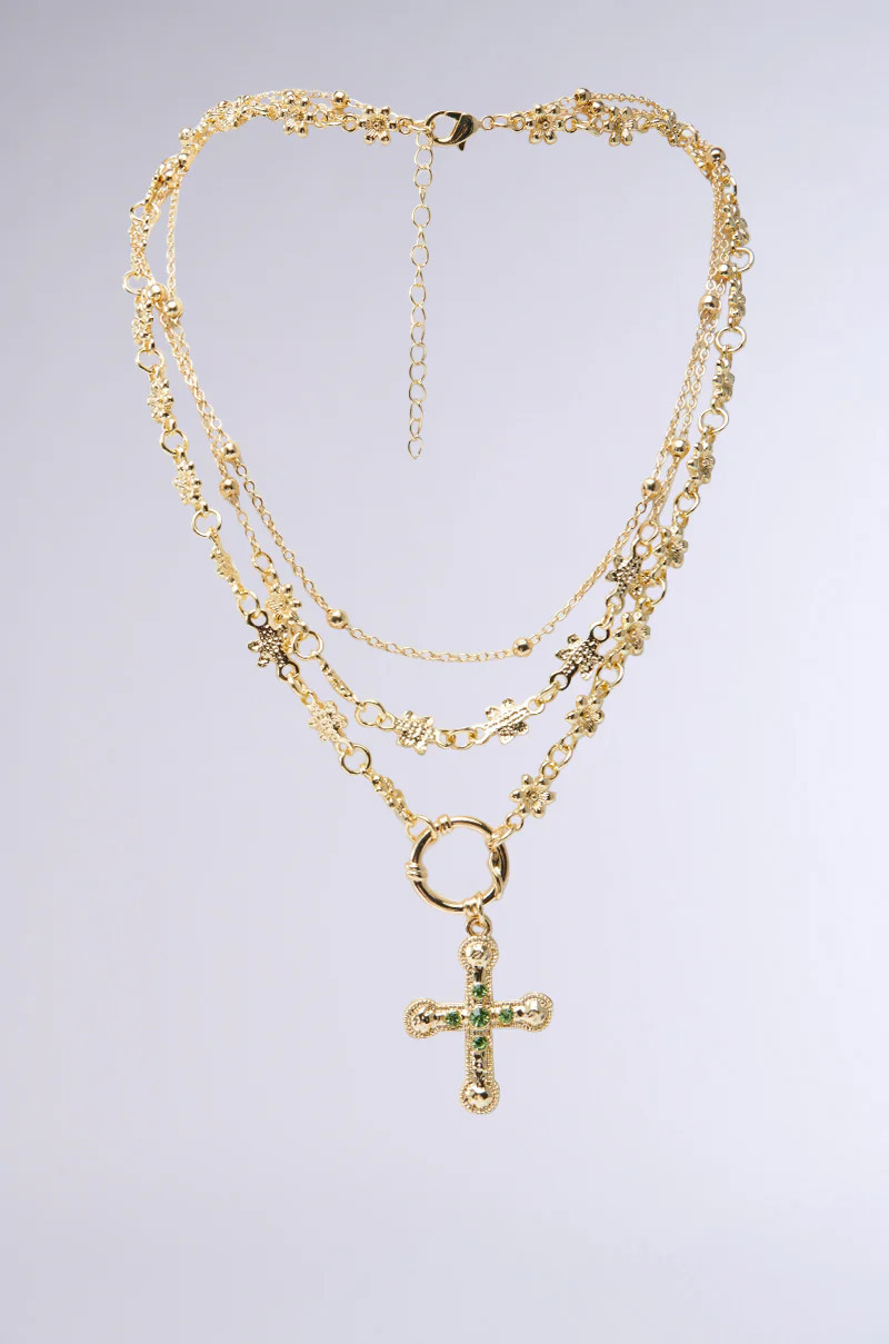 PRAYING FOR SPRING LAYERED NECKLACE | AKIRA