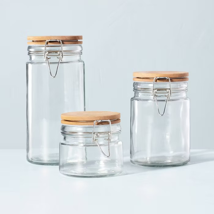 Glass & Wood Clamp Pantry Canister - Hearth & Hand™ with Magnolia | Target