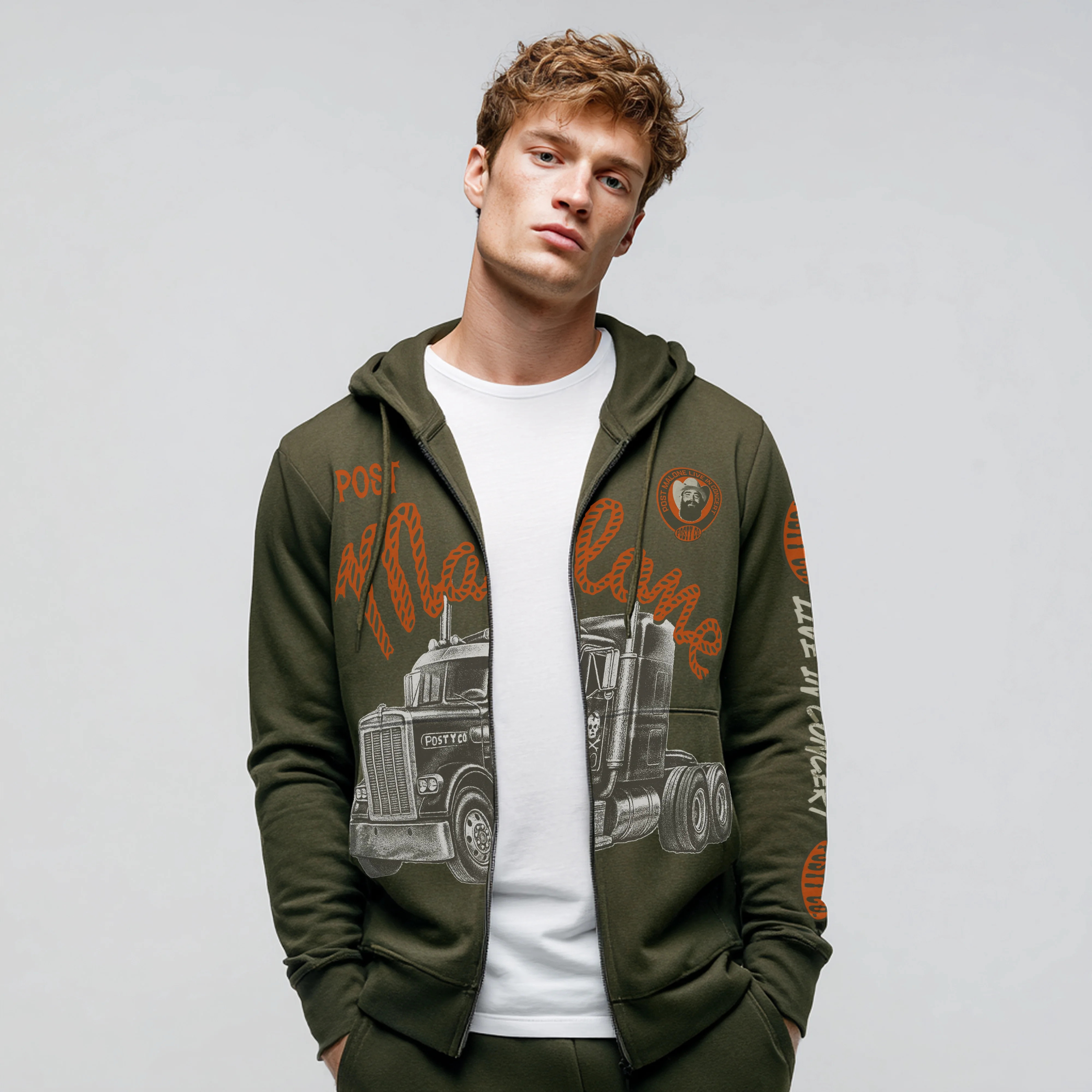 Post Malone Men's and Big Men's Hooded Sweatshirt, Sizes XS-3XL | Walmart (US)