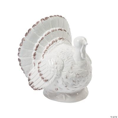 Gilded Harvest White Ceramic Turkey - Home Decor - 1 Piece - Walmart.com | Walmart (US)