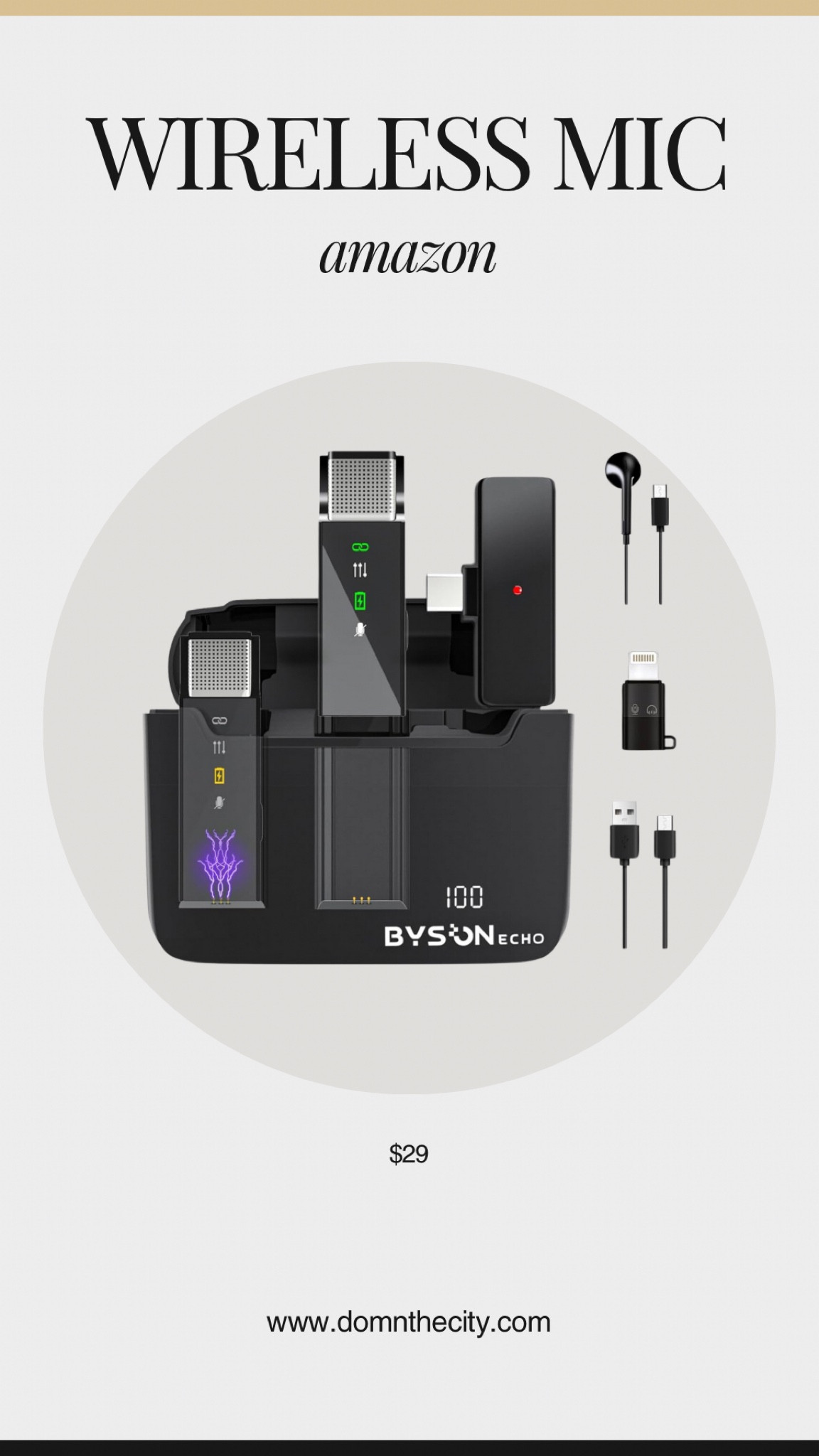 Wireless mic for both iPhone and Android 

#LTKFindsUnder100 #LTKFindsUnder50