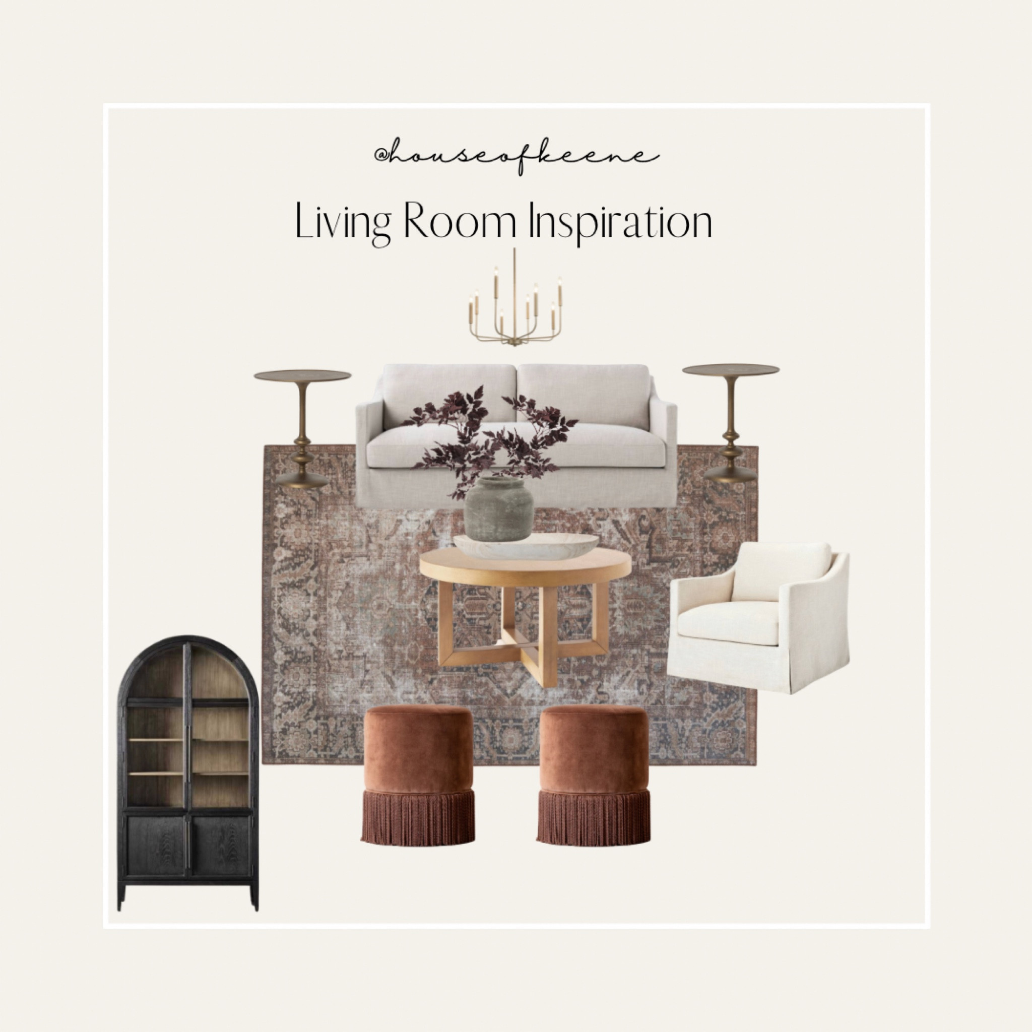 Living Room Inspiration 

couch | chair | hutch | arch | lighting | chandelier | rug | ottoman | side table | coffee table | sofa | end table | studio McGee | McGee & co | Target | arhaus 

#LTKhome #LTKSale #LTKsalealert