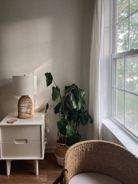 A corner of our Virginia bedroom 🥲 

Indoor plants, baby bassinet, boho modern home decor, boho bedroom, nightstand, boho chic decor, curtains

#LTKhome #LTKbaby #LTKfindsunder100