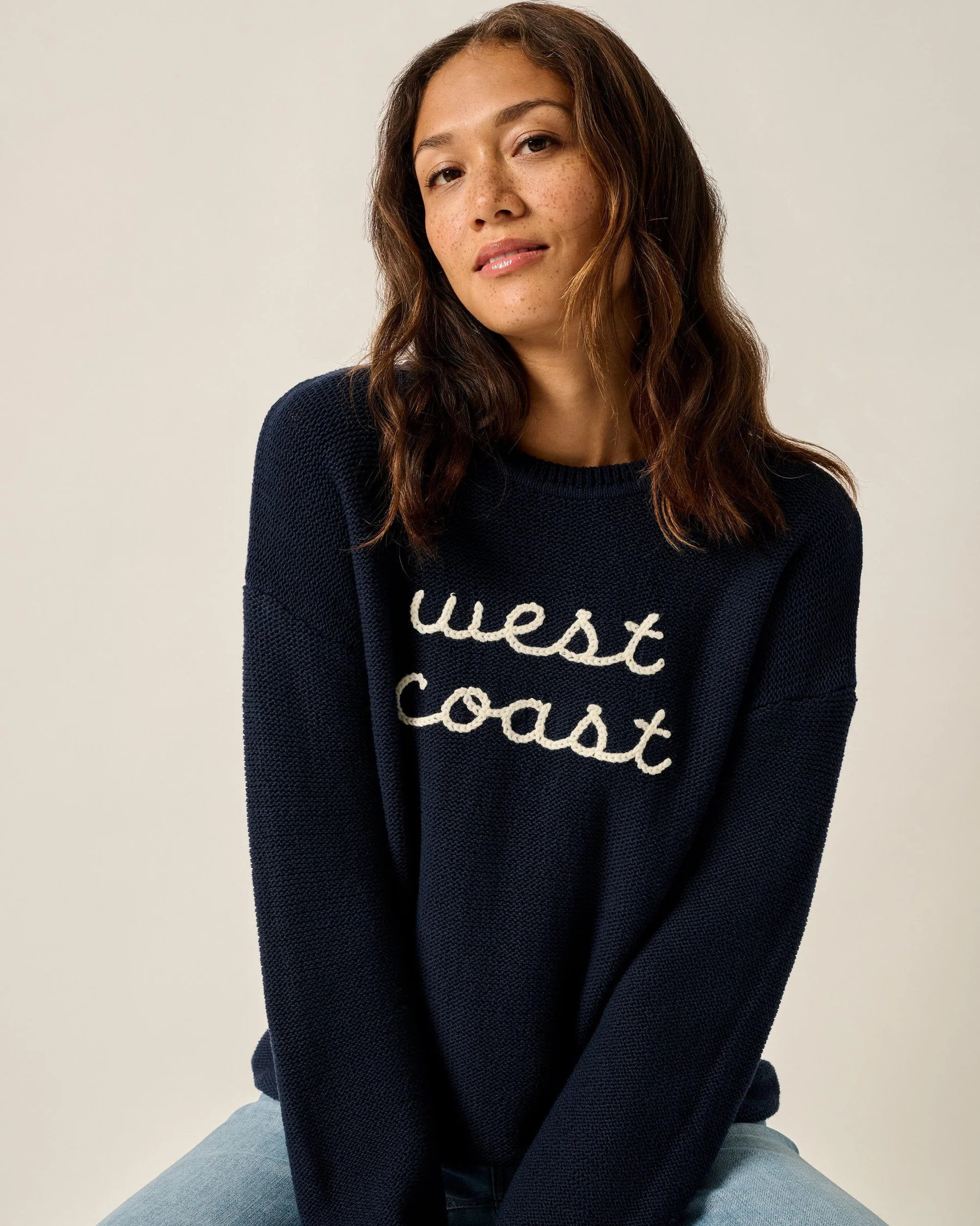 Coastal Chloe Cotton Blend Crewneck Sweater | johnnie O