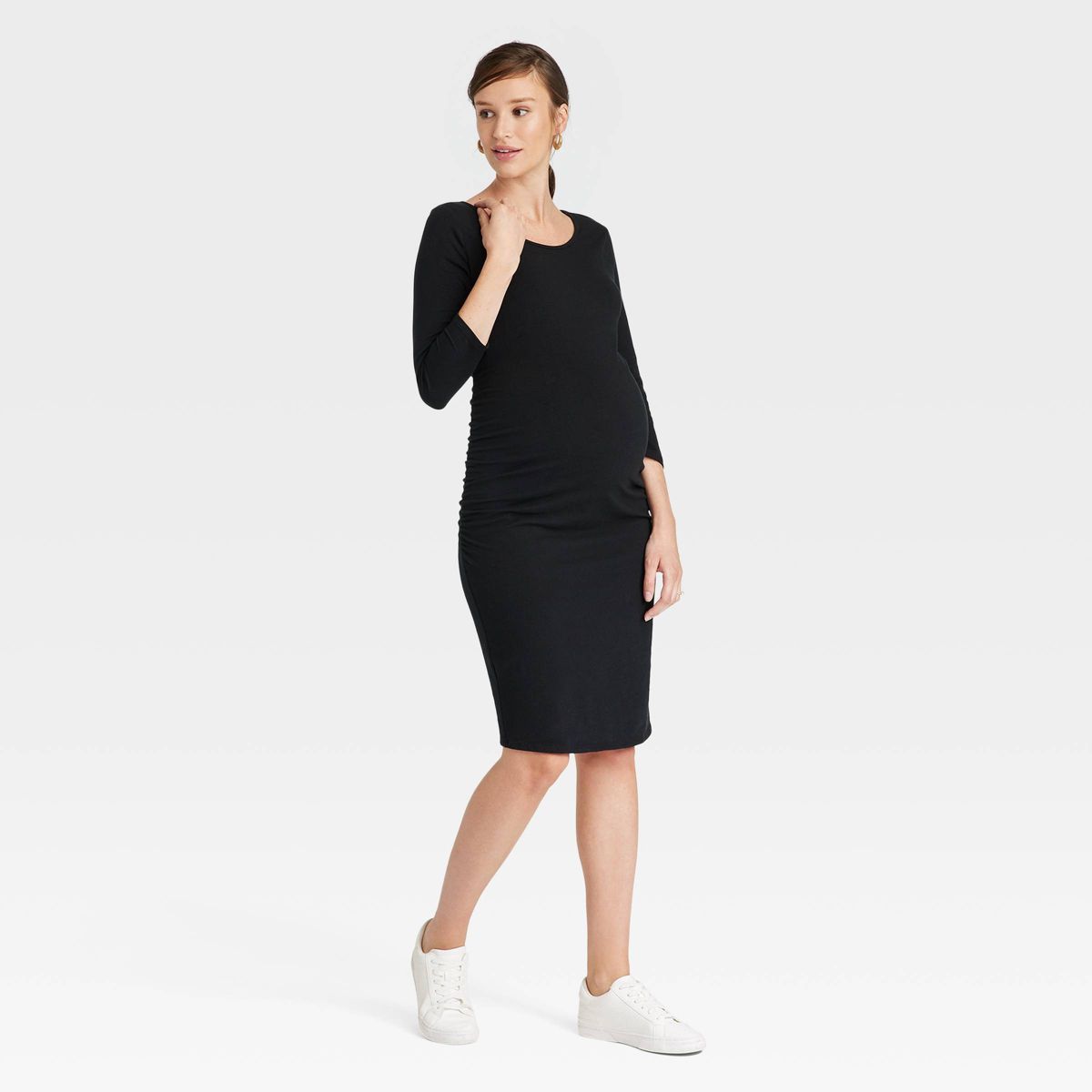3/4 Sleeve Essential Midi T-Shirt Maternity Dress - Isabel Maternity by Ingrid & Isabel™ | Target