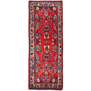 9' 5'' x 3' 5'' Sarouk Authentic Persian Hand Knotted Area Rug - 112680 | Los Angeles Home of rugs