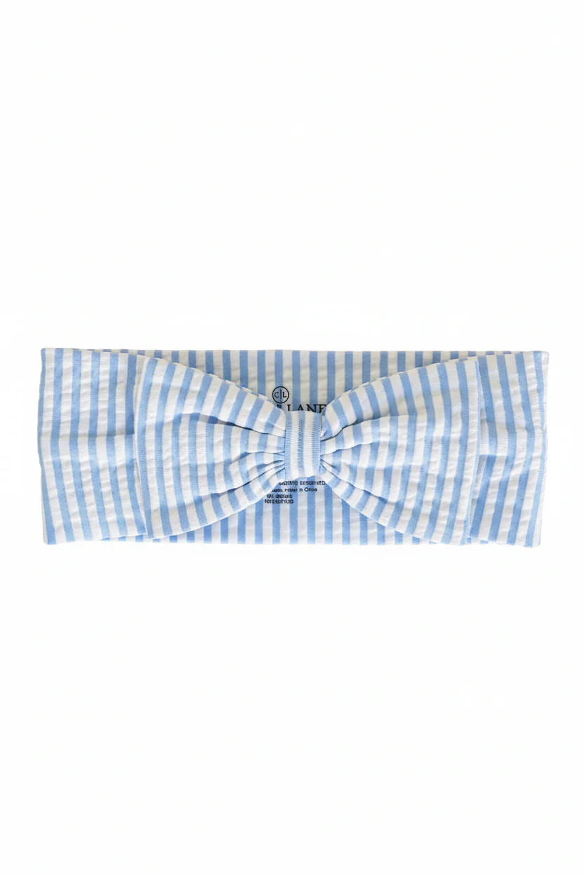 Swim Bow | Seersucker Blue | Caden Lane