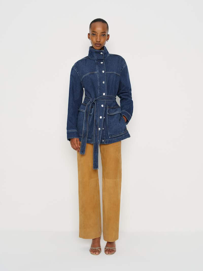 Drina Belted Denim Jacket | Reformation (Global)