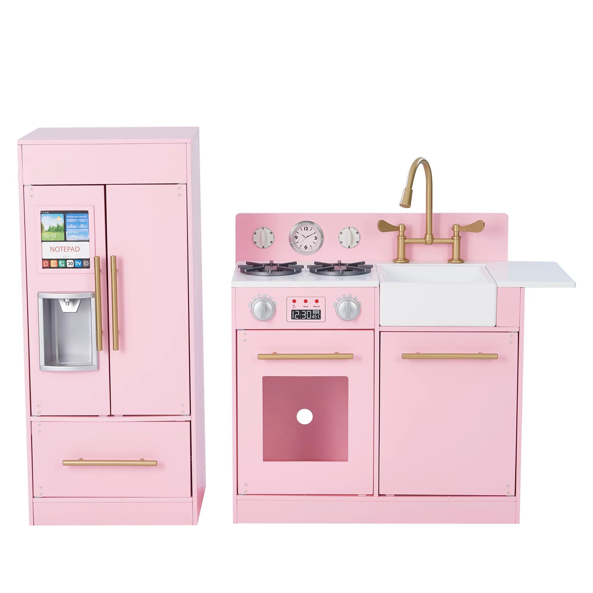 Teamson Kids Little Chef Chelsea Modern Play Kitchen - Pink / Gold | Walmart (US)