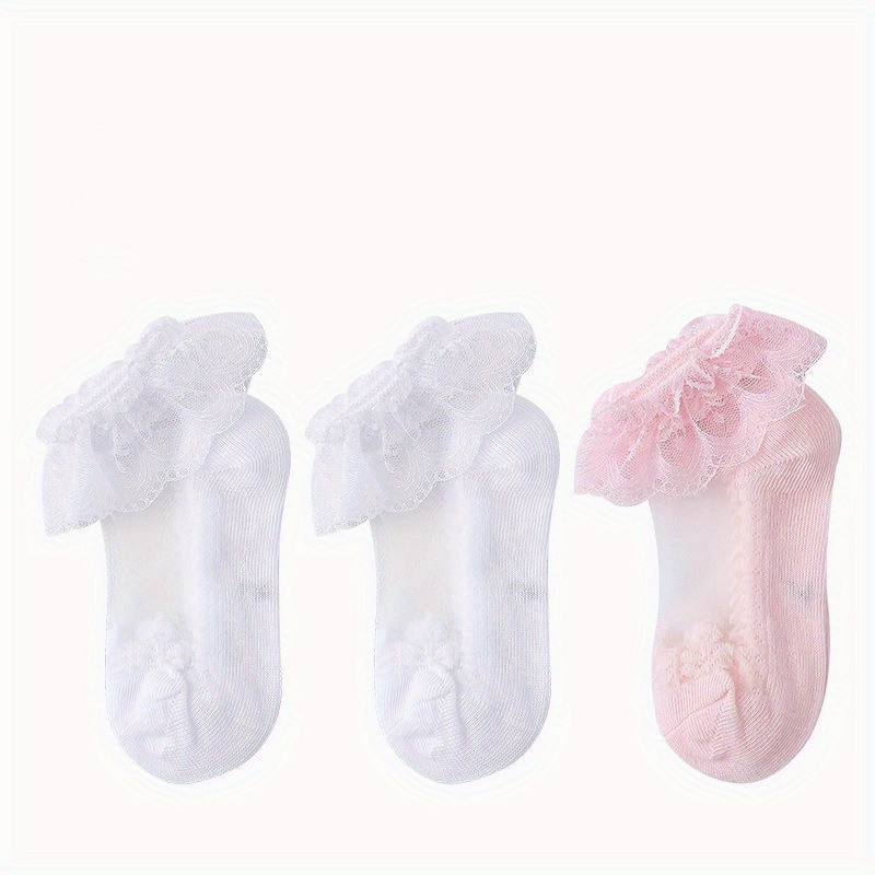 Baby Girls Elegant Lace Ruffle Socks Summer - Temu | Temu Affiliate Program