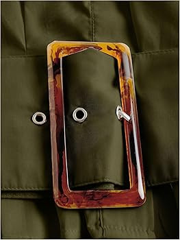 OYOANGLE Women's Button Down Pleated Shirts Stand Collar Long Sleeve Cropped Tops Dressy Casual B... | Amazon (US)