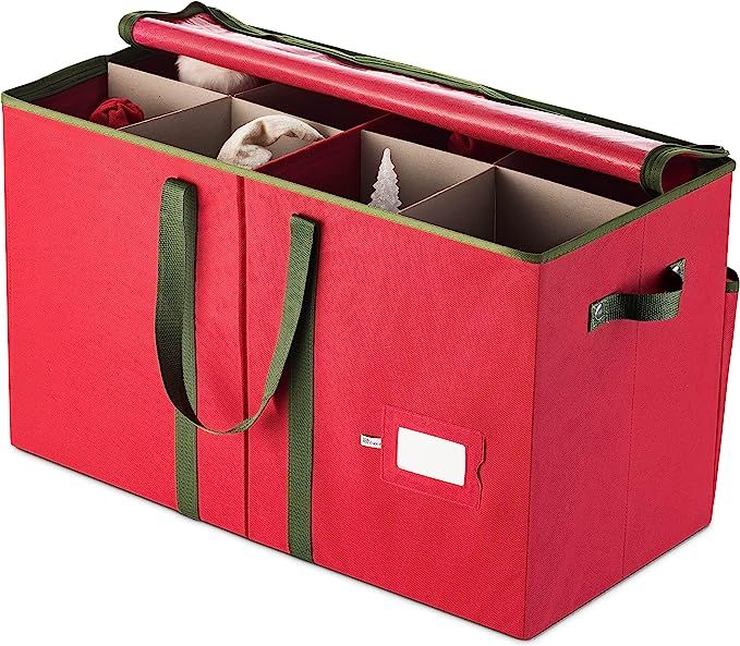 Christmas Figurine Storage Box with Zippered Closure- Protect & Keeps Safe Up to 8 Christmas Figu... | Amazon (US)