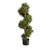 Nearly Natural 33-in Green Indoor/Outdoor Floor Boxwood Artificial tree | Lowe's