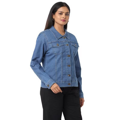 da-sh Women's Medium Wash Denim Jean Jacket Large | Target