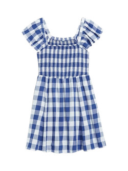 Fit & Flare Flutter-Sleeve Gingham Mini Dress for Women | Old Navy (US)