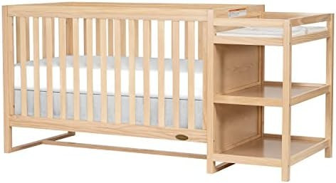 Dream On Me Milo 5-in-1 Convertible Crib and Changing Table with Free Changing Pad in Vintage White  | Amazon (US)
